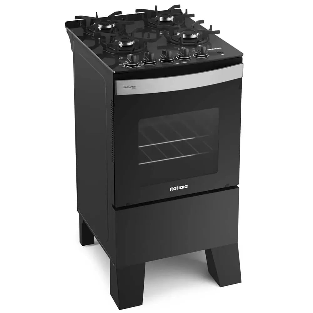 Fogão Itatiaia 4 Bocas Itaglass Plus Preto – Bivolt - Imagem 3